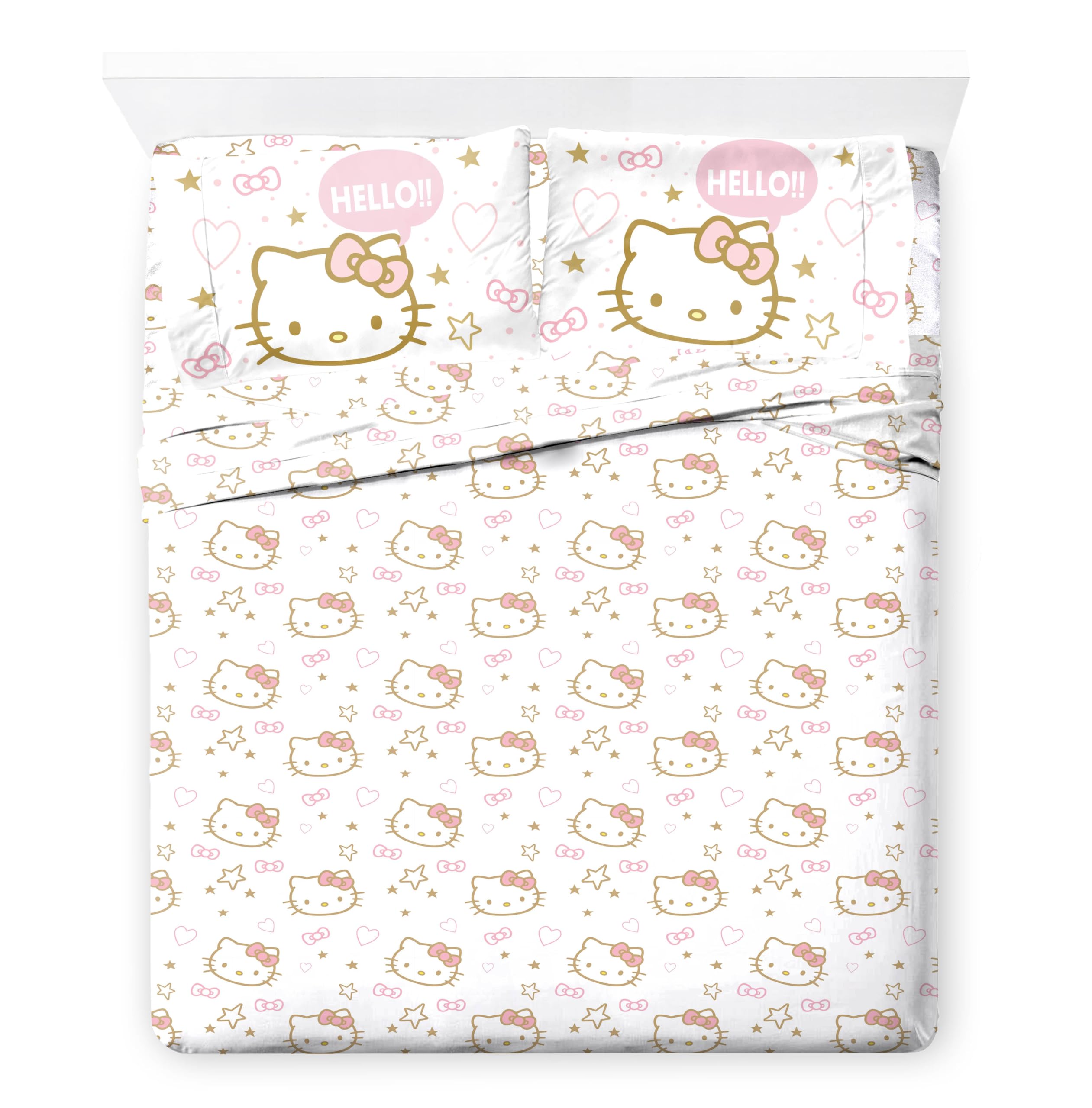 Jay Franco Hello Kitty shams coordinate with the bed set design