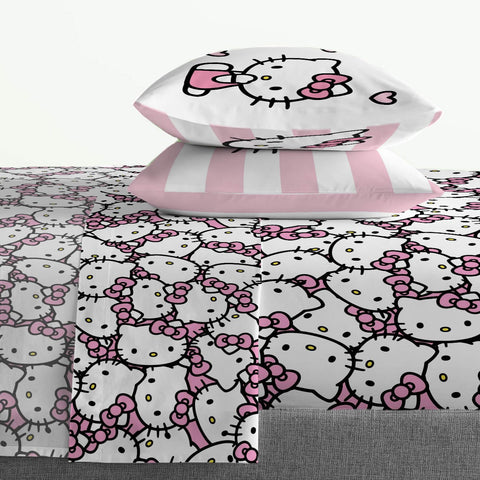 Jay Franco Hello Kitty flat sheet offers generous coverage for full beds.