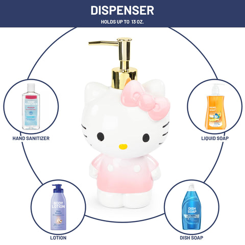 Jay Franco Hello Kitty tumbler side view ideal for rinsing after brushing teeth.
