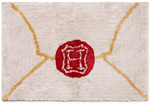 Jay Franco hogwarts-letter bath rug with Hogwarts letter design for magical bath time