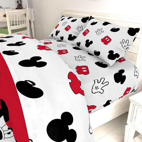 Jay Franco room decor display featuring Mickey design to brighten kids' bedroom.