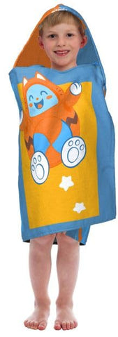 Jay Franco kids towel, 22x51 inches, blue, soft after swimming.