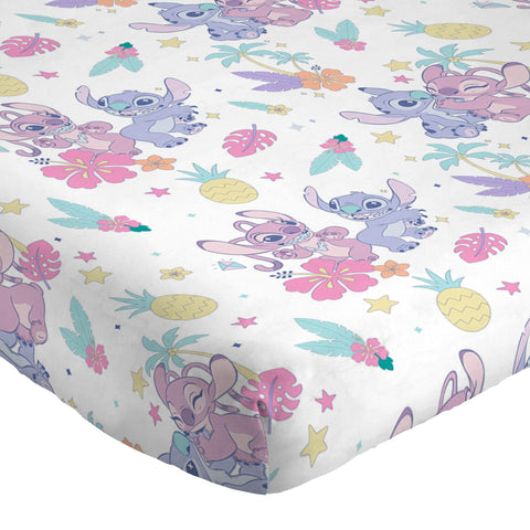 Jay Franco Lilo & Stitch twin flat sheet; breathable, durable comfort for kids' sleep.