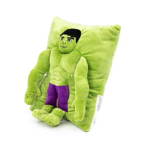Jay Franco Hulk 3D snuggle pillow back view, complements kids' room styling.