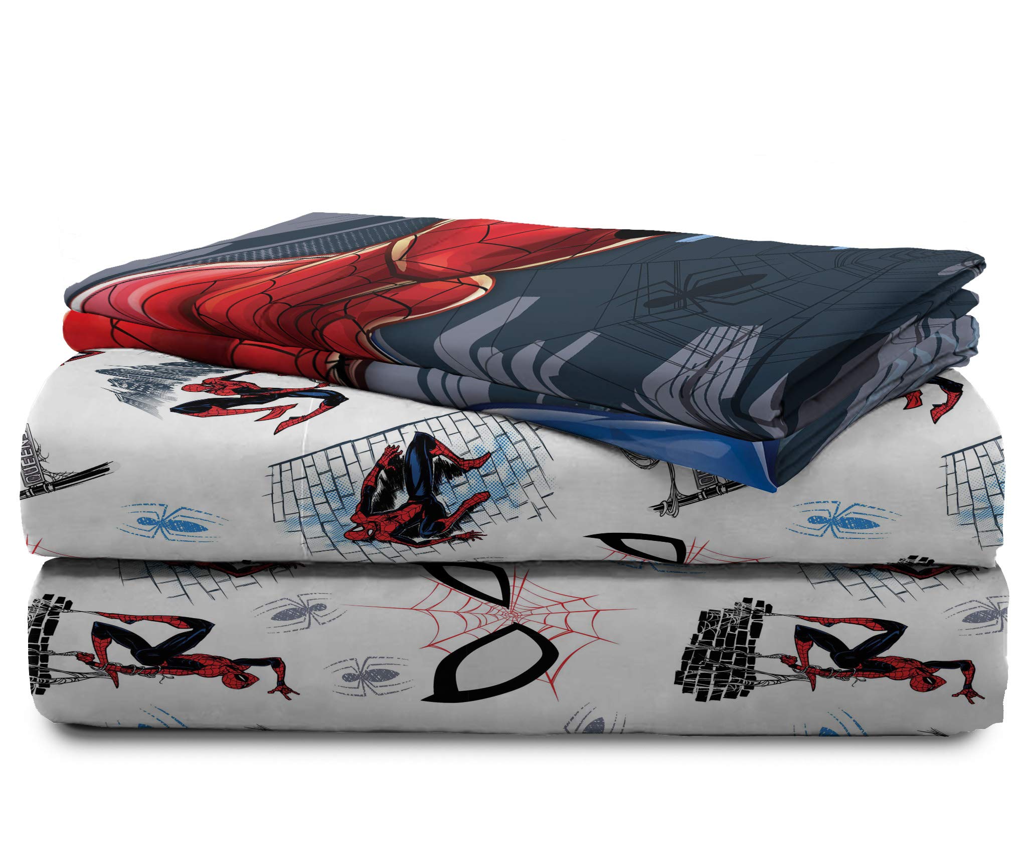 Jay Franco Marvel Spiderman bedroom setup with coordinated decor and colors