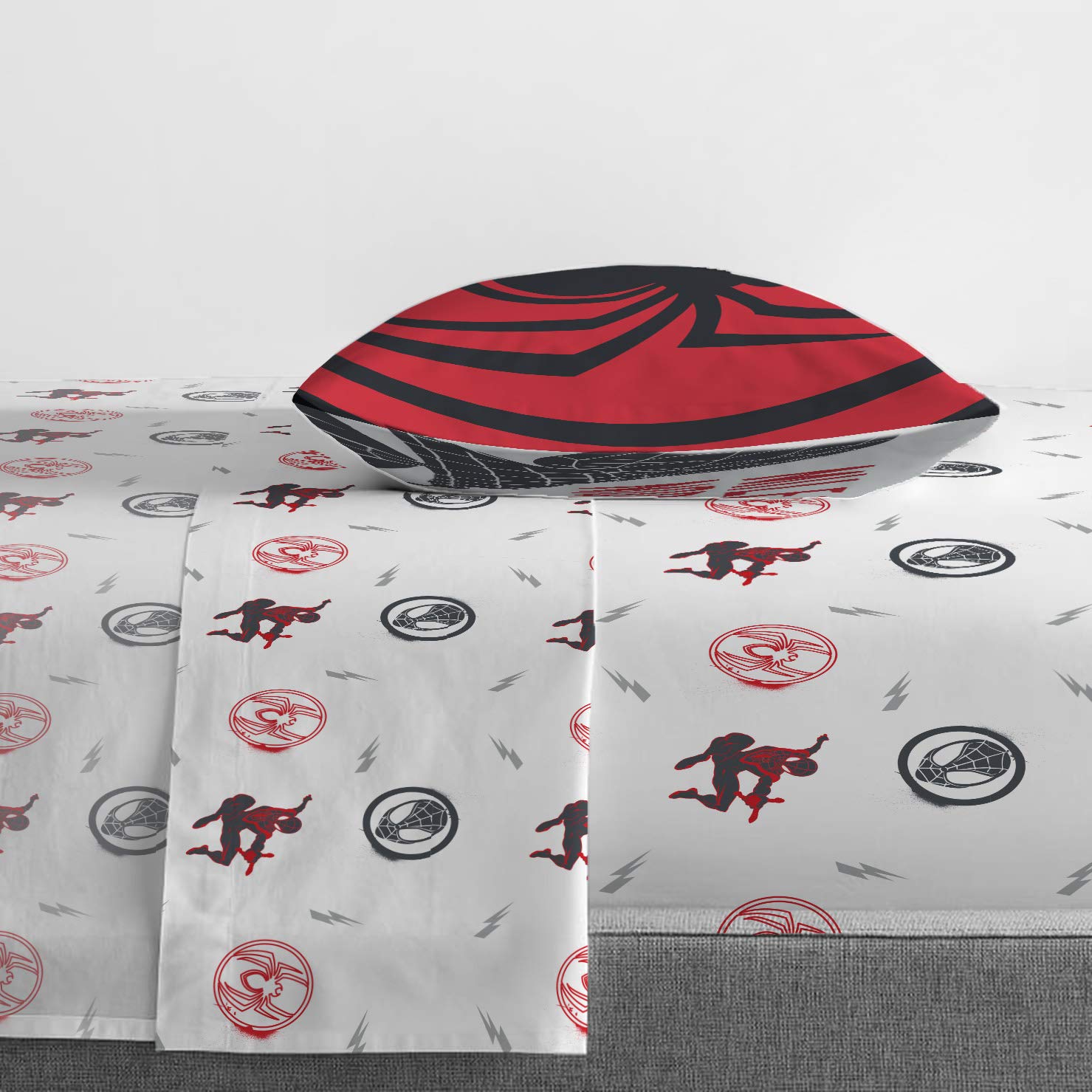 Jay Franco Miles Morales sham with vibrant superhero motif