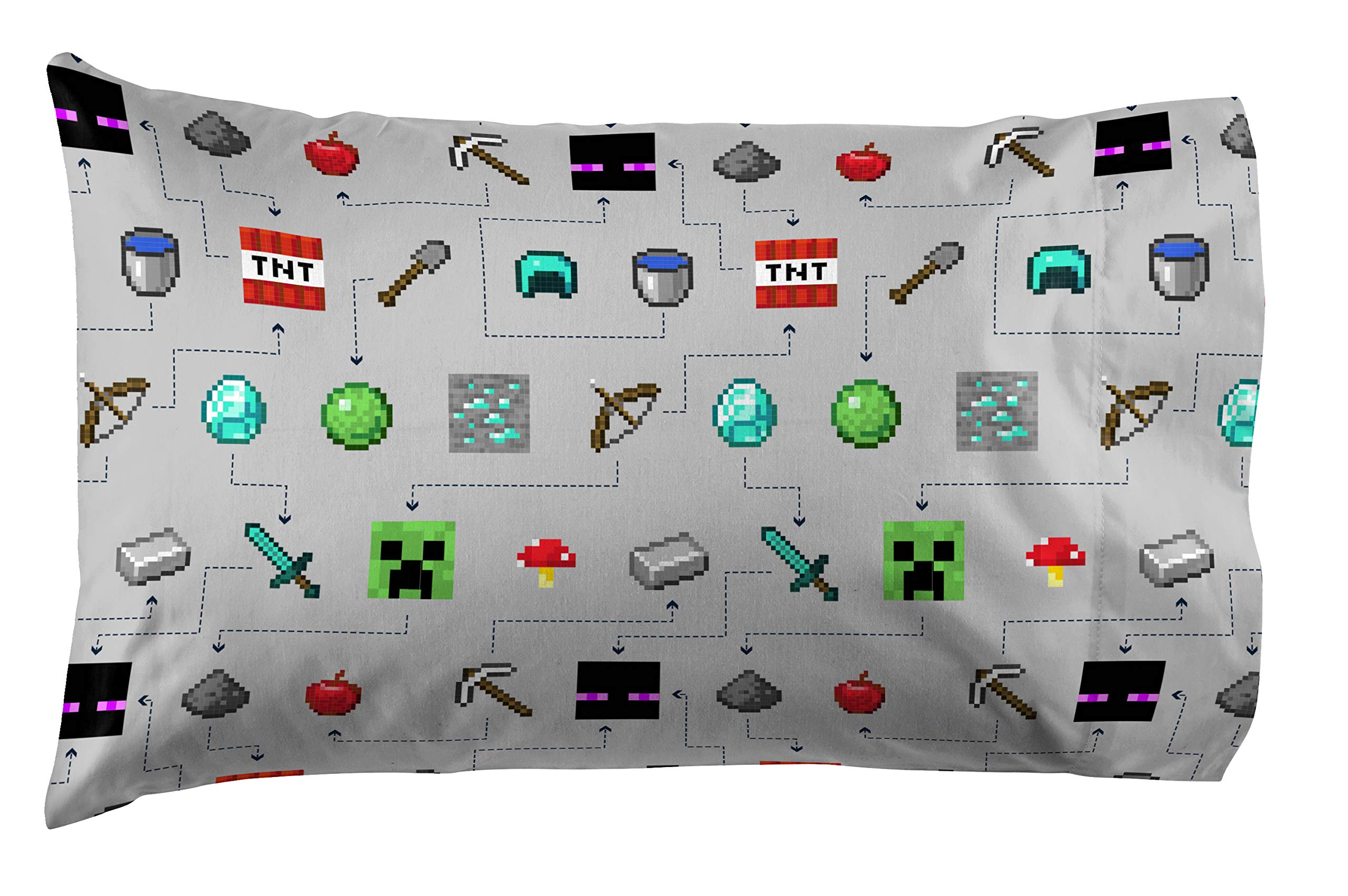 Jay Franco Minecraft Creeper flat sheet shows soft, all-night comfort.
