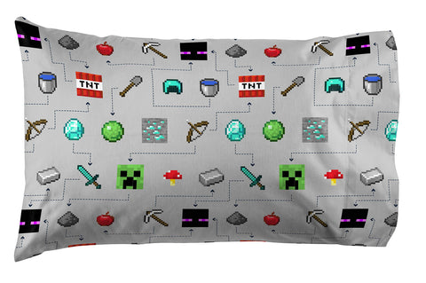 Jay Franco Minecraft Creeper flat sheet shows soft, all-night comfort.