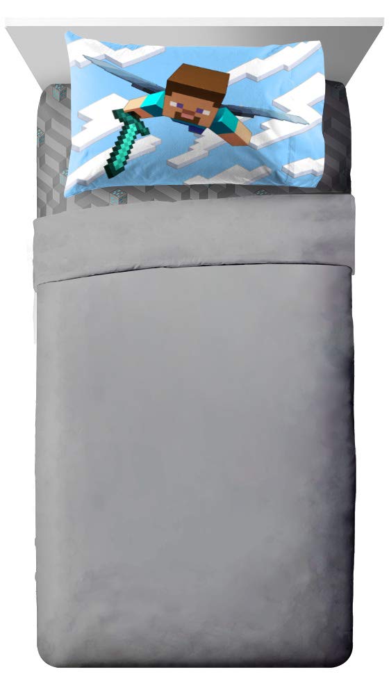 Jay Franco Minecraft Daytime flat sheet adds generous coverage and color