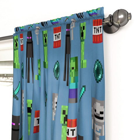 Jay Franco Minecraft drapes tiebacks included for tidy windows