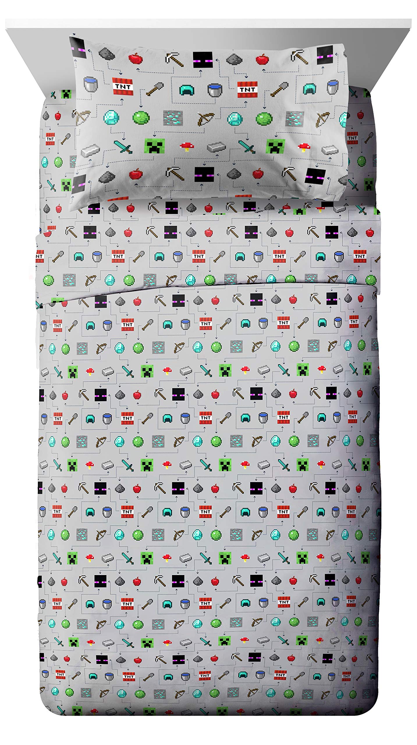 Fitted sheet on a twin bed demonstrates snug fit and smooth microfiber