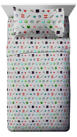 Fitted sheet on a twin bed demonstrates snug fit and smooth microfiber