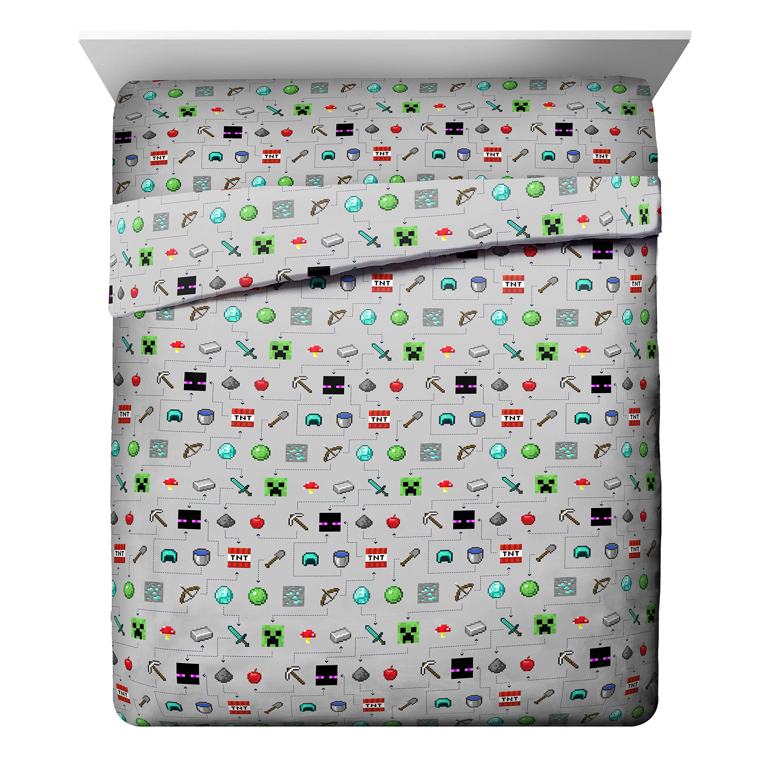 Jay Franco Minecraft Monster Hunters pillowcases pair with comforter for cohesive room styling.