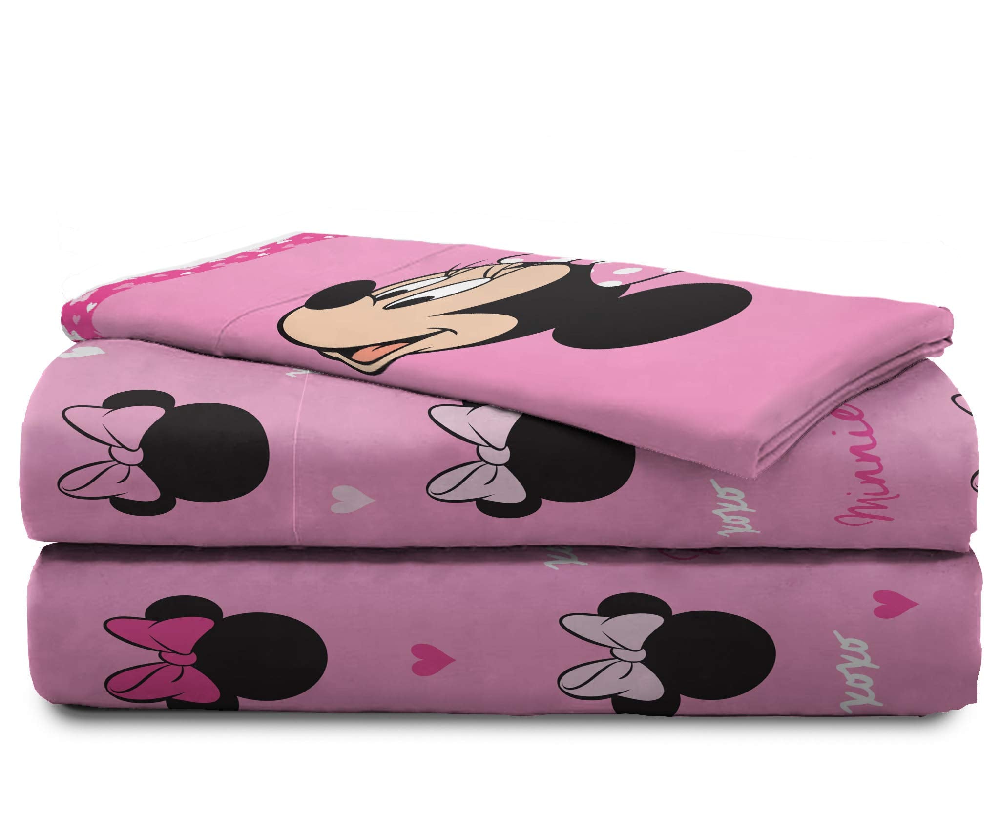 Jay Franco Minnie Mouse bedding set, easy care and colorfast.