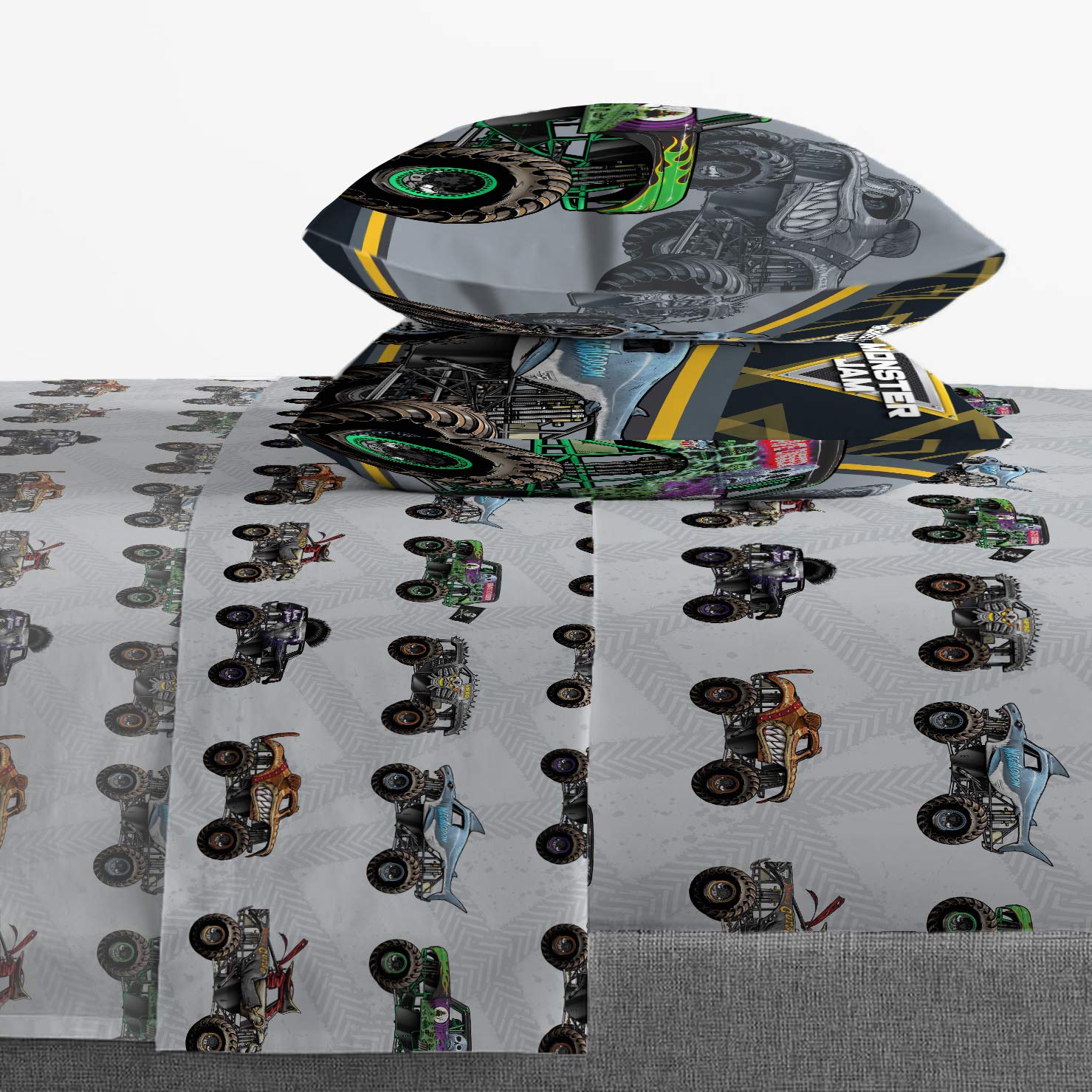 Jay Franco Monster Jam MJ Life reversible comforter offering two looks for variety.