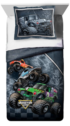 Jay Franco Monster Jam Slash Megalodon comforter design with ocean-ready flair