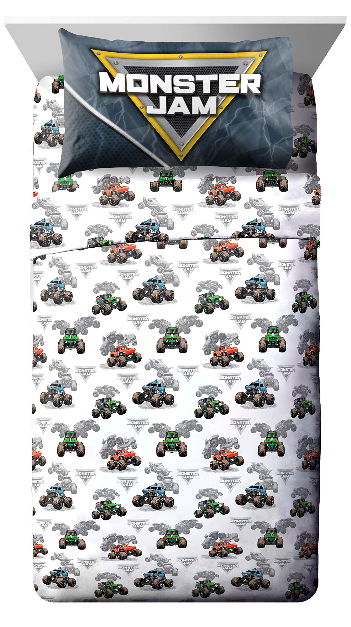 Jay Franco Monster Jam Slash reversible comforter offers two looks