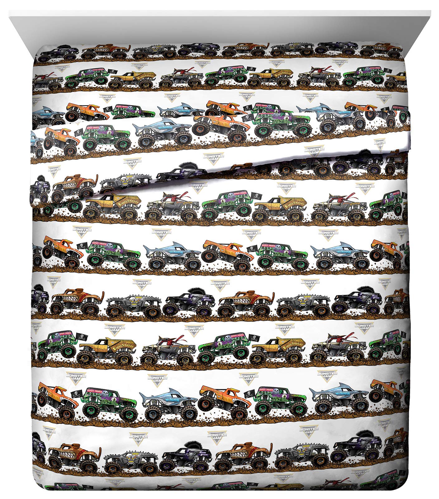 Jay Franco Monster Jam truck print adds high-energy style to a kid's bedroom