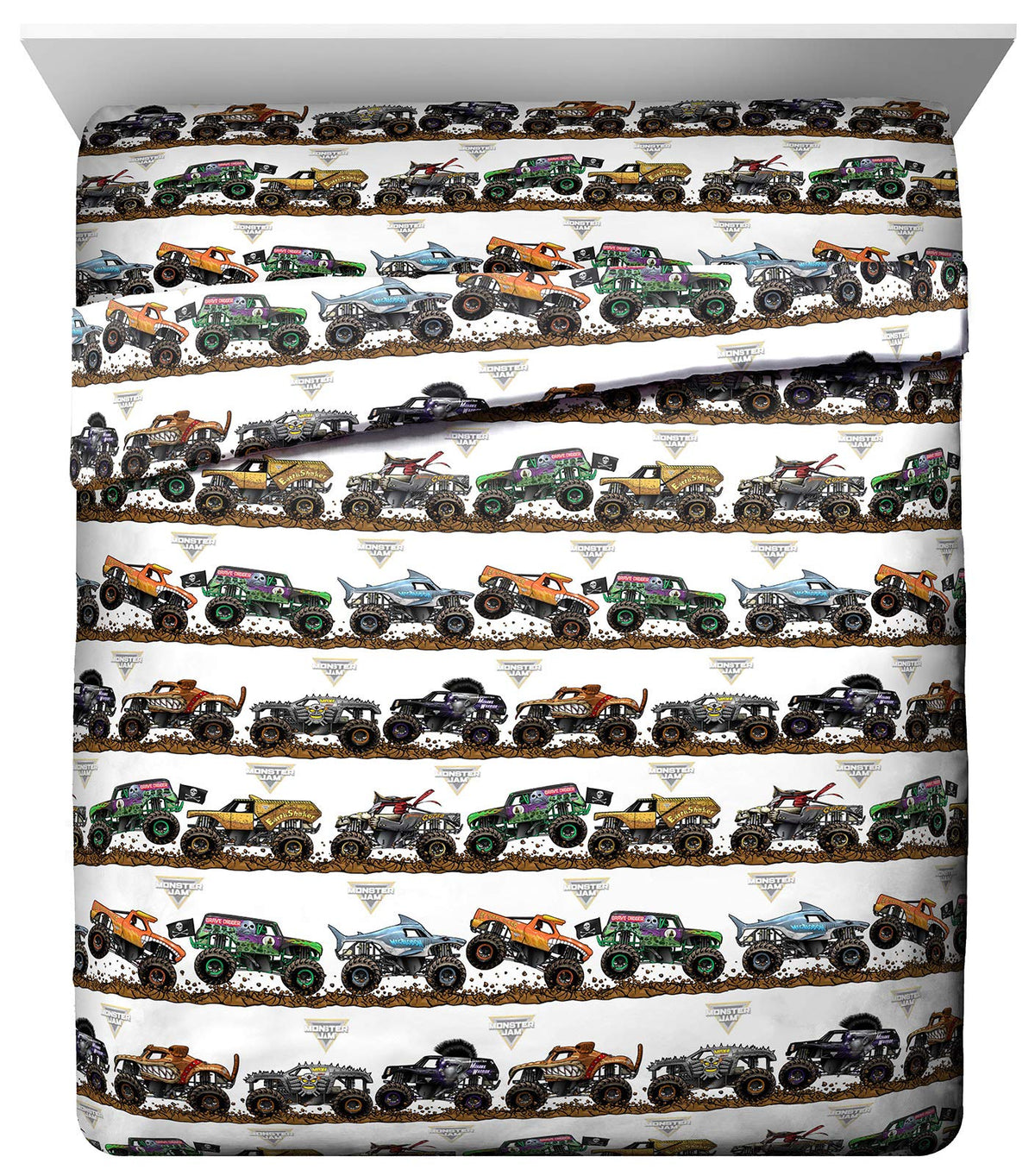 Jay Franco Monster Jam truck print adds high-energy style to a kid's bedroom