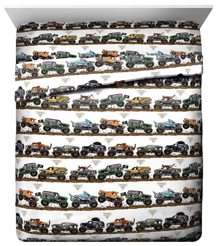 Jay Franco Monster Jam truck print adds high-energy style to a kid's bedroom