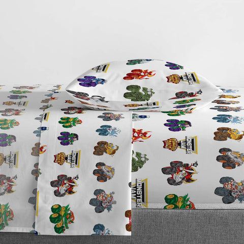 Jay Franco Monster Jam Truckin Pals pillowcase displaying Grave Digger for easy care.