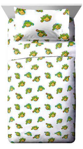 Jay Franco TMNT green bricks pillowcases, crisp print and soft, easy-care material.