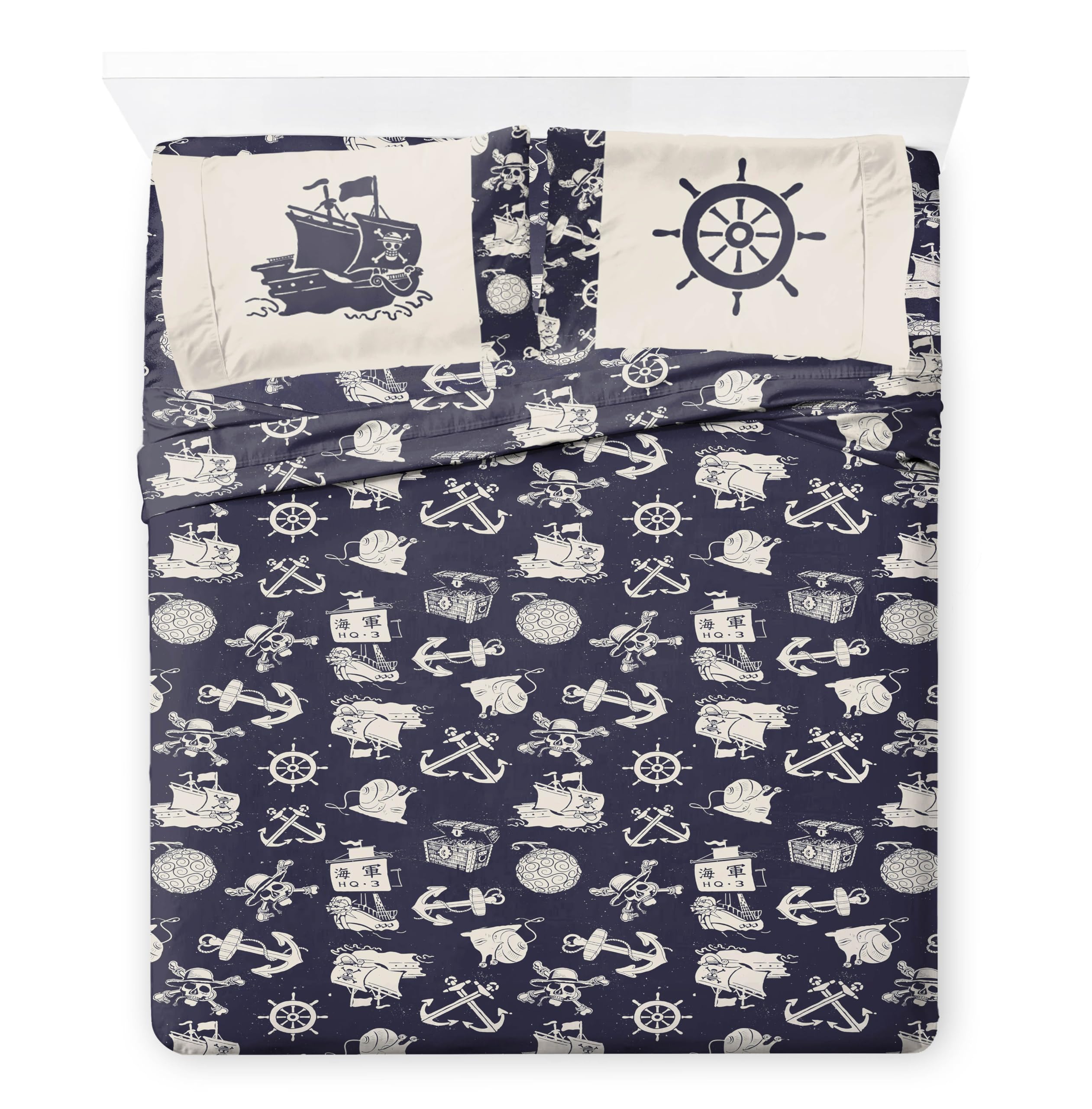 Jay Franco One Piece nautical design brightens sleep space and sparks imagination.