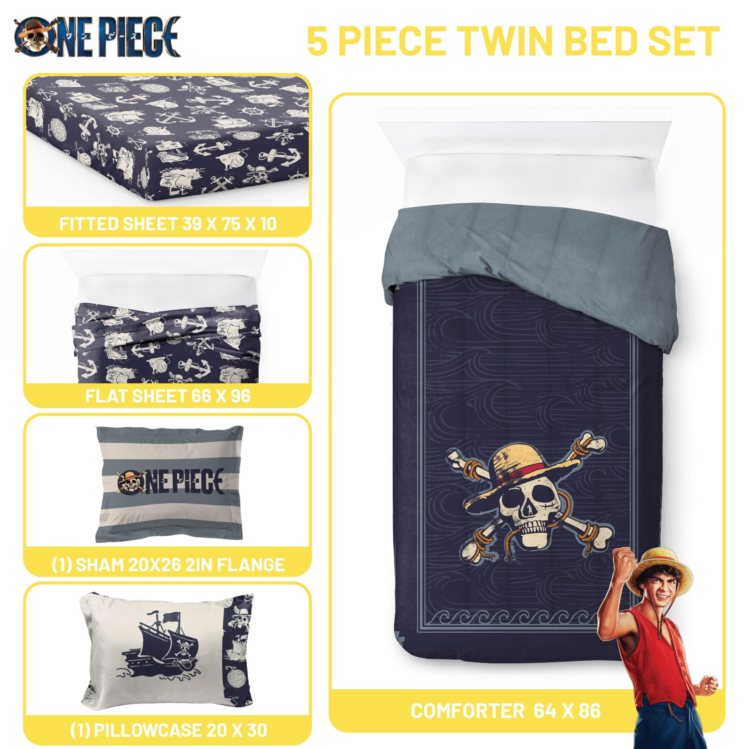 Jay Franco One Piece twin flat sheet adds vibrant design and breathable coverage