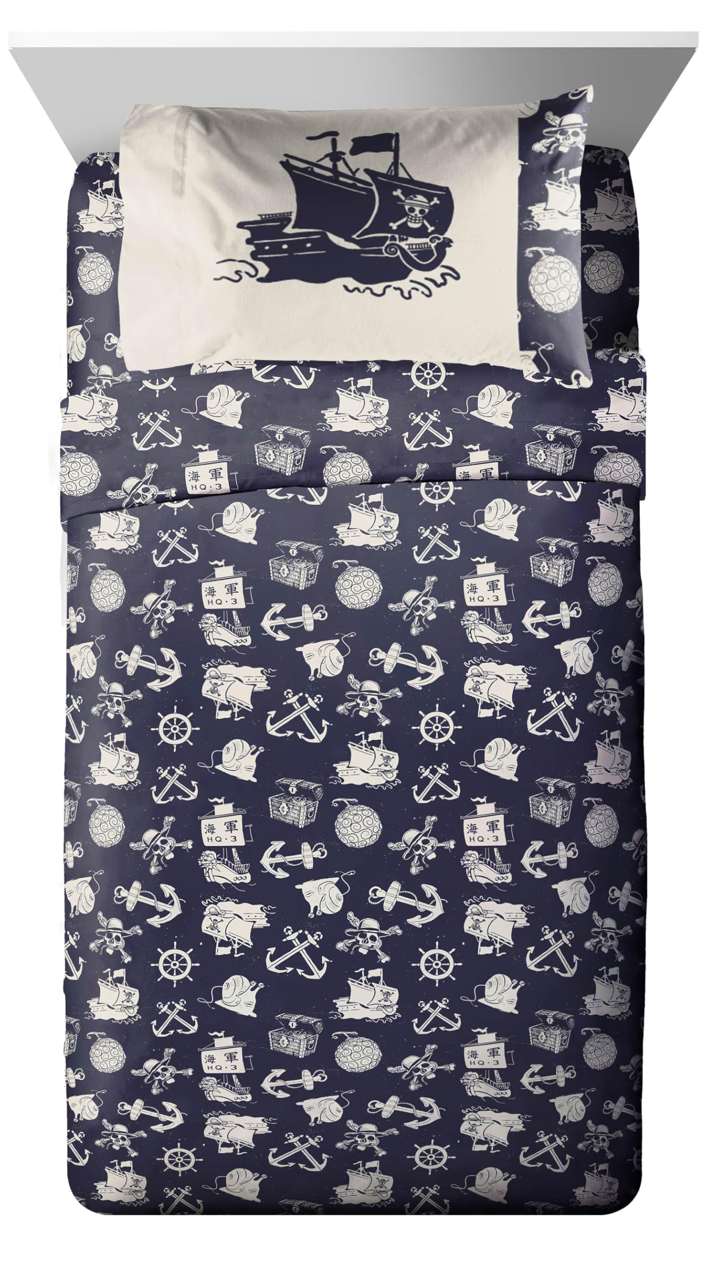 Jay Franco One Piece twin room decor image showcases the complete kids bedding set