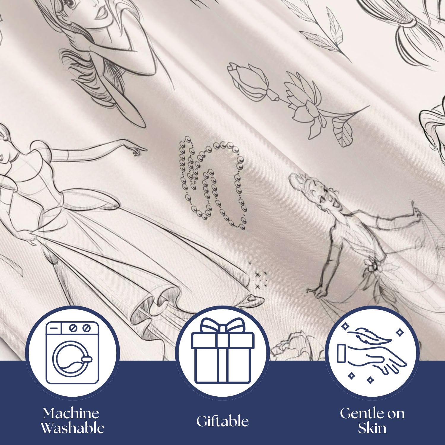 Jay Franco satin pillowcase promotes silky hair and gentle sleep skin