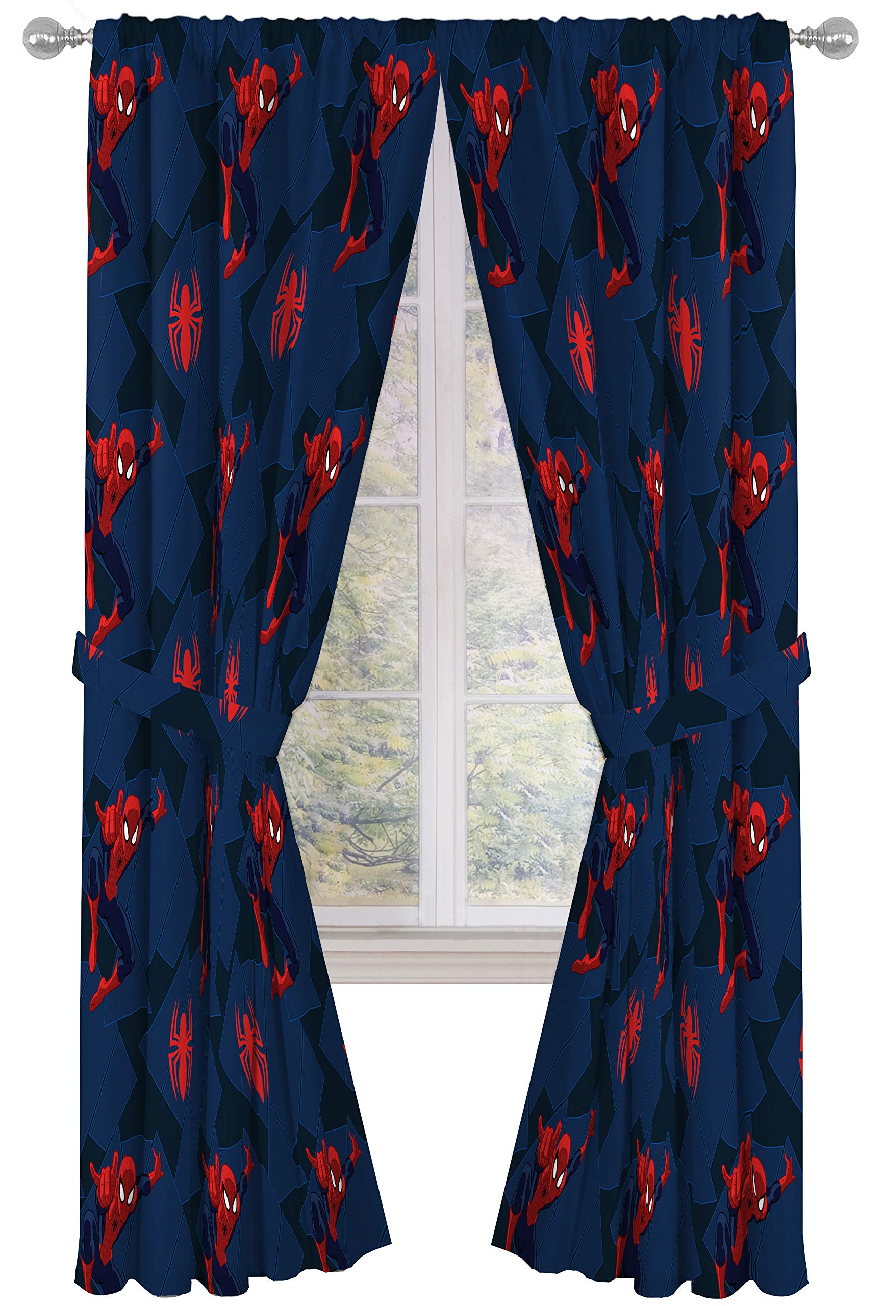 Jay Franco Spiderman Classic curtain panel 84 inches adds hero style to a kid's room.