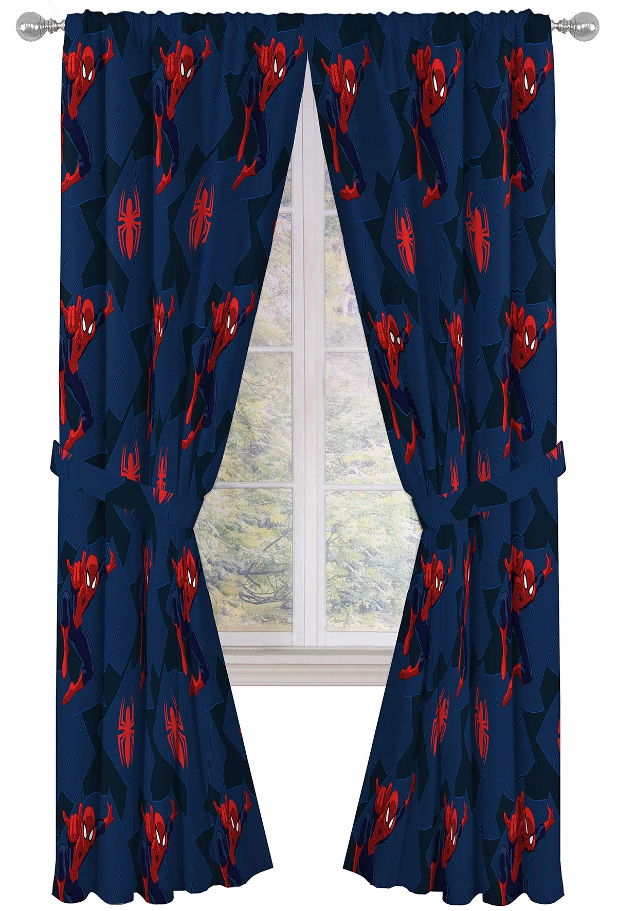 Jay Franco Spiderman Classic curtain panel 84 inches adds hero style to a kid's room.