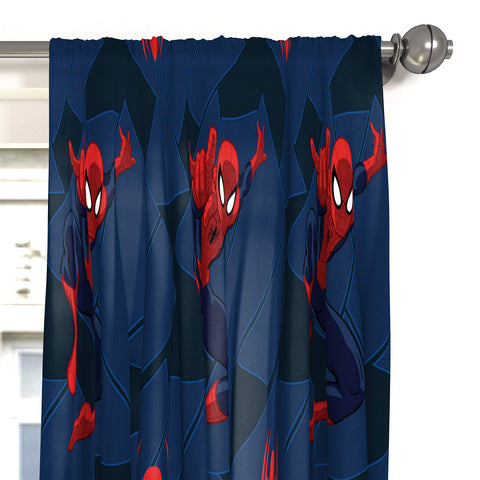 Jay Franco Spiderman Classic rod-pocket 2in detail for simple hanging.