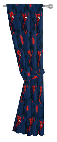Jay Franco Spiderman Classic tieback close-up shows easy-to-use window styling.