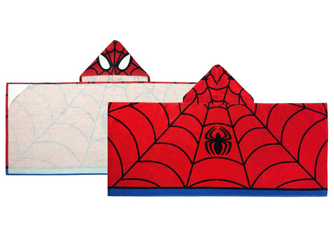 Jay Franco Spiderman hooded towel for pool or beach, ideal for quick drying.