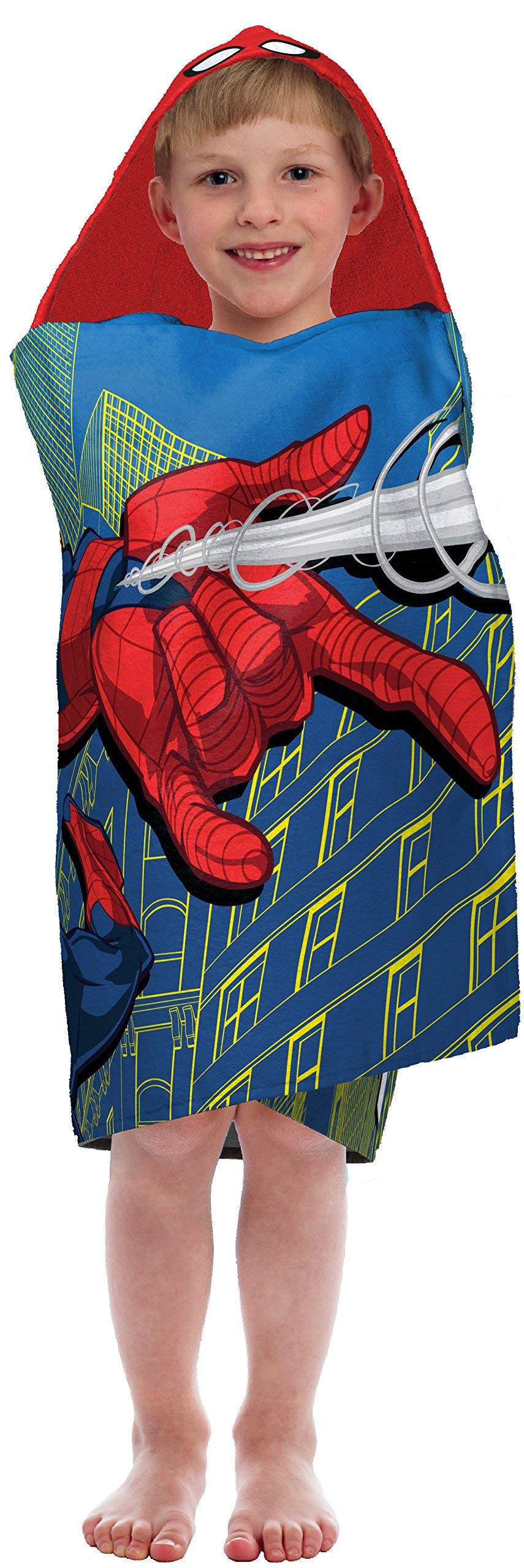 Jay Franco Spiderman kids towel 22x51 soft cotton for drying after swimming.