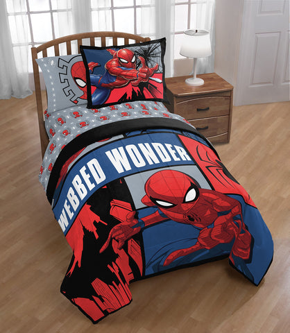Jay Franco Spiderman Webbed Wonder sham adds decorative flair and durability