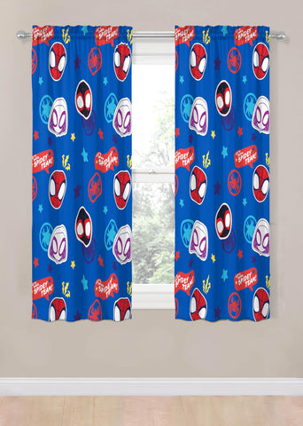 Jay Franco Spidey curtain tiebacks enable easy light control and a polished look.