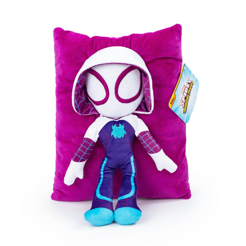 Coordinated Spidey Friends collection pillow complements kid room styling