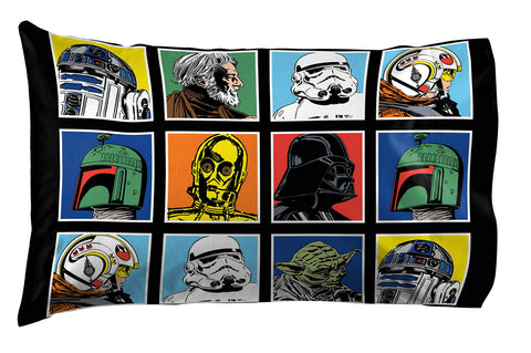 Jay Franco Star Wars flat sheet provides bold characters and all-season microfiber comfort.