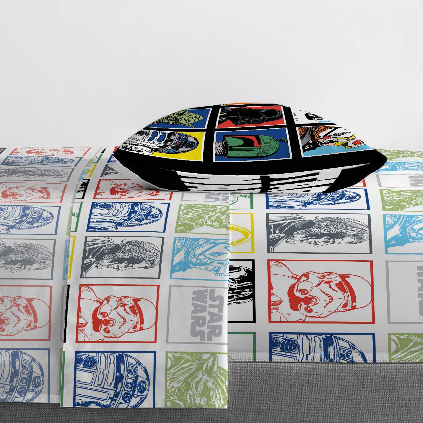 Jay Franco Star Wars pillowcase adds character to sleep space.