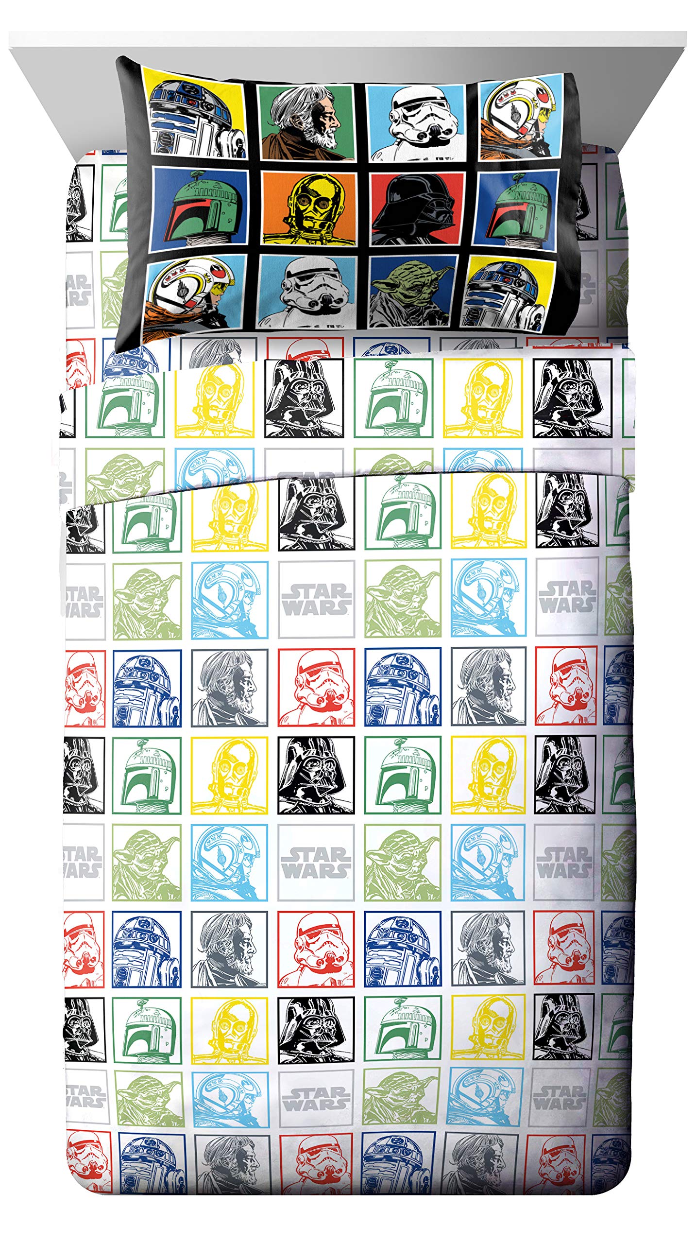 Jay Franco Star Wars sheet set with Yoda illustration for cozy bedtimes.