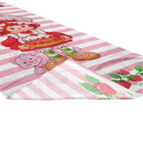 Jay Franco Strawberry Shortcake towel, folded display, compact and quick-drying after pool.