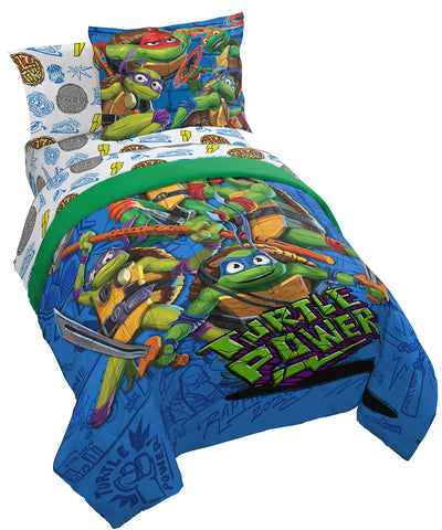 Jay Franco TMNT twin comforter set with bold licensed design for a kid-friendly bedroom
