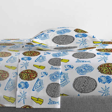 Jay Franco TMNT twin pillow covers coordinating with the bed set