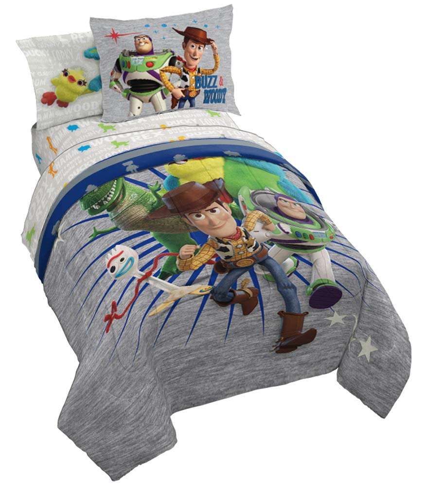 Jay Franco Toy Story 4 bed set with Woody and Buzz adds cozy adventure to kids' rooms.