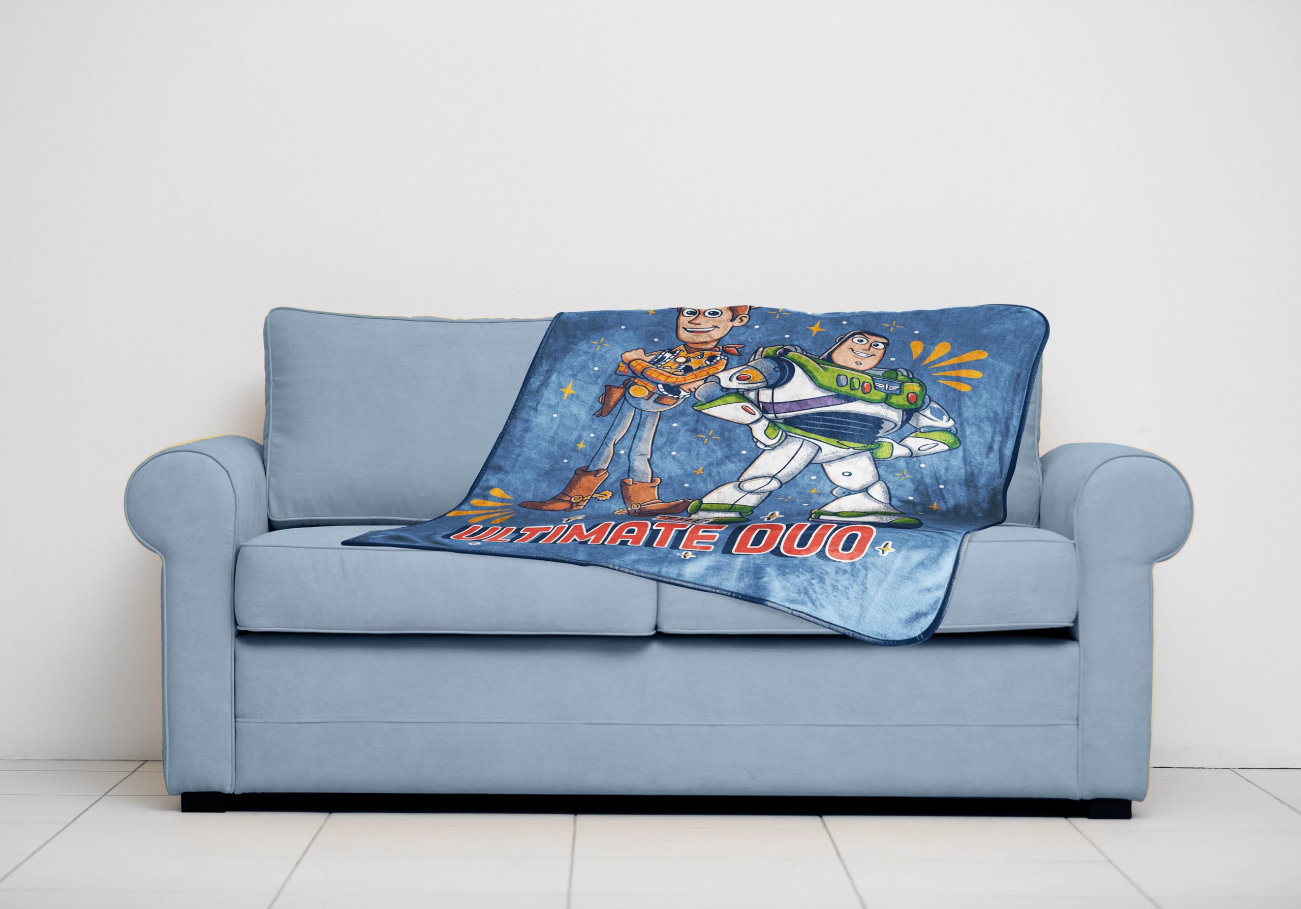 Jay Franco Toy Story throw in 40x50 inches for couch layering and travel.