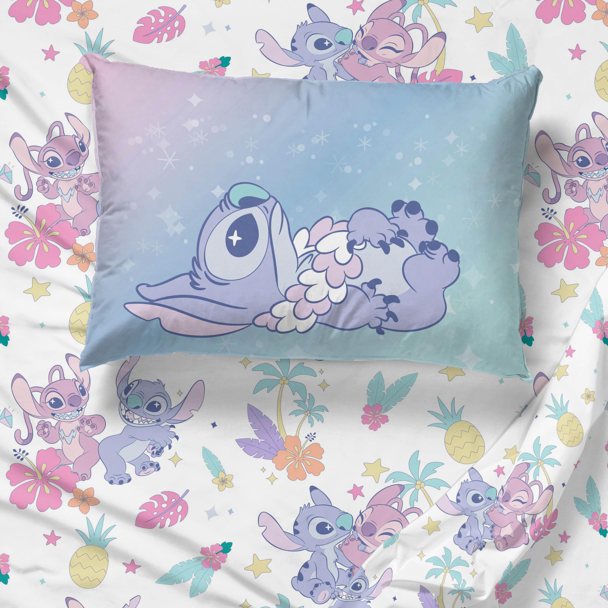 Jay Franco white floral angel design adds playful charm to room decor.