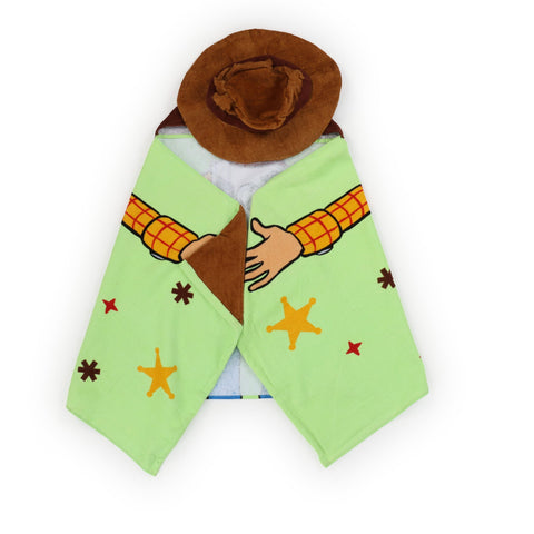 Jay Franco Woody towel shows sheriff badge details for playful poolside time.