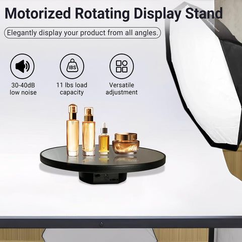 JAYEGT heavy-duty base resists movement during rotation for stable presentations.